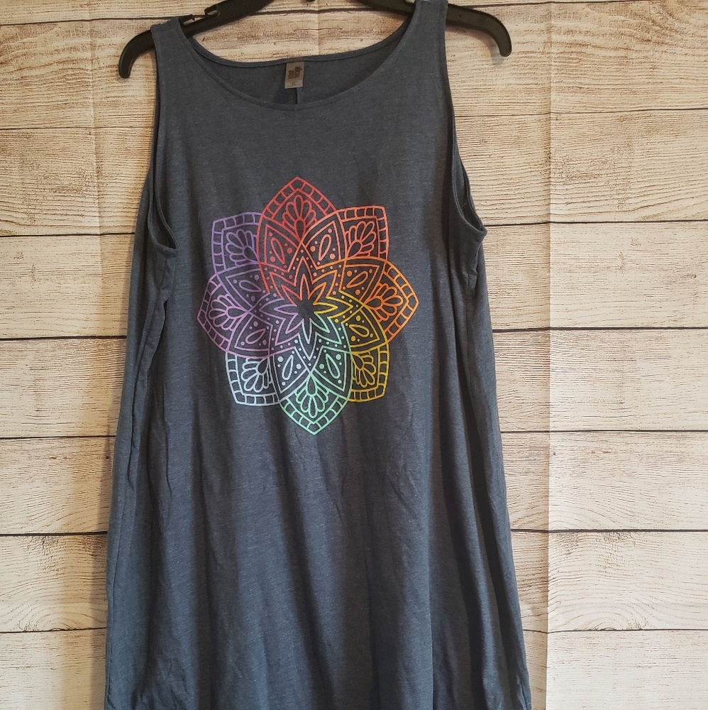 3/$25 Instant Message Colorful Tank Dress